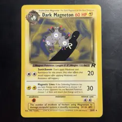 Pokemon Vintage Dark Magneton 28/82 Team Rocket Non-Holo Rare WotC 2000 - Image 1