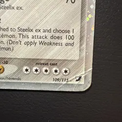 Steelix ex 109/115 Holo Rare EX Unseen Forces 2005 Pokemon Card Played - Image 2