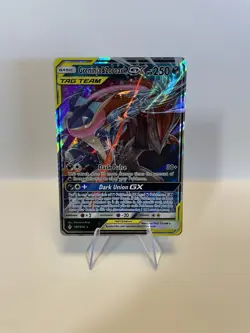 Pokemon Greninja & Zoroark GX Holo Ultra Rare Card Unbroken Bonds SM10 107/214 - Image 1