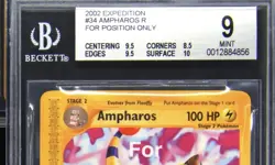 BGS 9 MINT Ampharos 34/165 For Position Only Test Sample FPO Pokemon Card Sample - Image 3