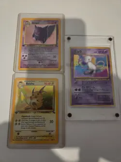 Pokemon 1999-2000 - Mew (Japanese, #151), Raichu (#14), Gengar (#5) - Holofoils - Image 1