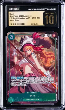 2023 ONE PIECE JPN PC BEST SELECTION VOL 1 SUPER RARE NAMI CGC 10 PRISTINE - Image 1