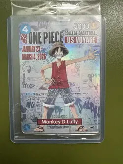 Bandai Namco Promo Monkey.D.Luffy One Piece CCG US Voyage Full Art Holo P-055 - Image 1