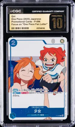 2025 ONE PIECE PROMO CARDS FOCUS ON ONE PIECE FAN LETTER GIRL CGC 10 PRISTINE - Image 1