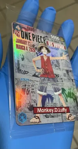 One Piece P-055 Monkey D. Luffy U.S. Voyage College Basketball Promo Card-SEALED - Image 3