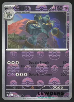 Golurk - 043/086 - POKE BALL Reverse Holo - Black Bolt - Pokemon Card - Image 1