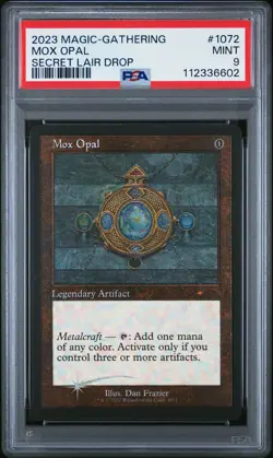 2023 MTG SECRET LAIR DROP DAN FRAZIER'S MOX BOX-FOIL #1072 MOX OPAL PSA 9 - Image 1