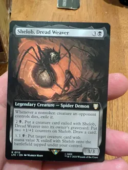 Magic: The Gathering Shelob, Dread Weaver Rare Commander LOTR Extended Art Blac… - Image 1