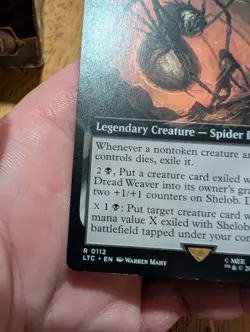 Magic: The Gathering Shelob, Dread Weaver Rare Commander LOTR Extended Art Blac… - Image 5