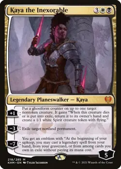 Magic the Gathering NM Planeswalker Kaya the Inexorable Kaldheim Regular - Image 1