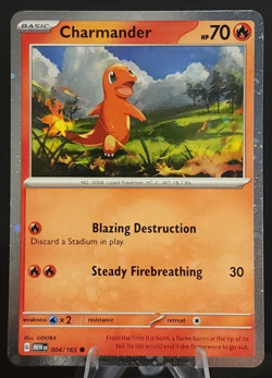Charmander 004/165 Promo (Cosmos Holo) - Pokemon TCG (NM) - Image 1