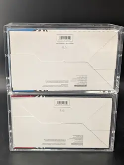 2x Pokemon SV10.5 Black Bolt White Flare Sealed Booster Bundle Display W/Acrylic - Image 2