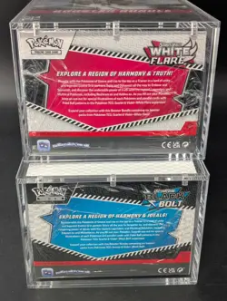 2x Pokemon SV10.5 Black Bolt White Flare Sealed Booster Bundle Display W/Acrylic - Image 3