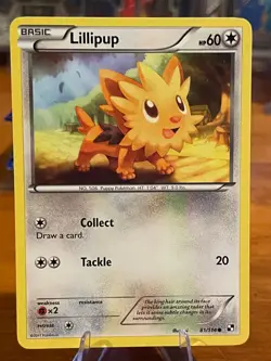 2011 Pokemon Black & White Base Set Lillipup 81/114 Common Basic MP - Image 1