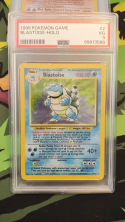 Blastoise PSA 3 VG Base Set Holo 2/102 1999 Vintage Pokemon - Image 1