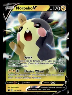 Morpeko V SWSH056 Promo SWSH Black Star Pokemon NM - Image 1