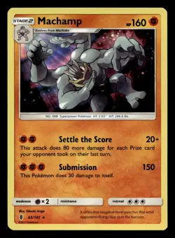 Machamp 65/145 Rare Guardians Rising Holo Pokemon NM - Image 1