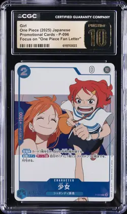 2025 ONE PIECE JPN FOCUS ON "ONE PIECE FAN LETTER" GIRL CGC 10 PRISTINE - Image 1
