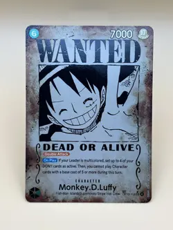 One Piece TCG English OP13-118 Monkey D Luffy Wanted Poster SP Alt Art Parallel - Image 2