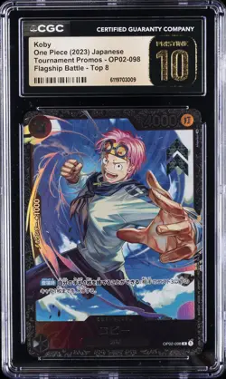 2023 ONE PIECE JPN TOURNAMENT PROMOS FLAGSHIP BATTLE KOBY CGC 10 PRISTINE - Image 1