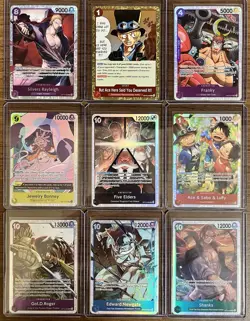 One Piece CCG 9 Card Foil Lot - 9 Total Foil Cards NM/Mint - Image 1