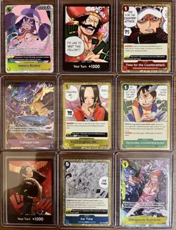 One Piece CCG 9 Card Foil Lot - 9 Total Foil Cards NM/Mint - Image 1