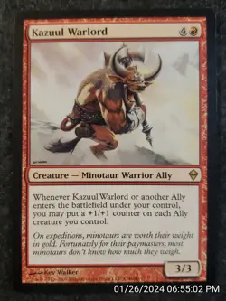 MTG Kazuul Warlord -NEVER PLAYED - Zendikar -English NM (DS3D1C9) - Image 1
