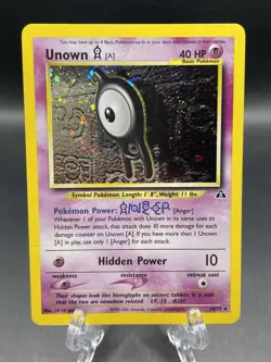 Unown [A] 14/75 Holo Rare Neo Discovery Pokemon Card HP - Image 1