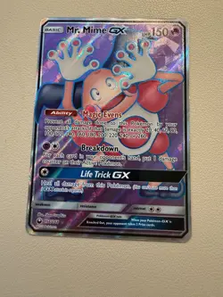 Pokemon Mr. Mime GX Full Art Holo Card 156/168 Celestial Storm Ultra Rare Mint - Image 1