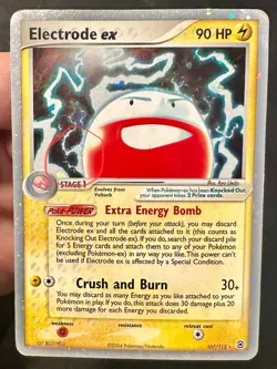 Electrode ex SWIRL! 107/112 2004 EX FireRed & LeafGreen Pokemon Card TCG Holo Lp - Image 2