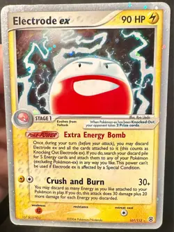 Electrode ex SWIRL! 107/112 2004 EX FireRed & LeafGreen Pokemon Card TCG Holo Lp - Image 3