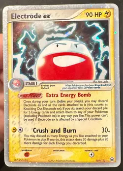 Electrode ex SWIRL! 107/112 2004 EX FireRed & LeafGreen Pokemon Card TCG Holo Lp - Image 4