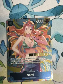 One Piece Card Game Nami Winner P-112 Heroines Battle Promo ENGLISH - Image 1