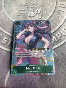 One Piece Card Game Nico Robin P-111 Heroines Event Winner Card Near Mint - Image 1