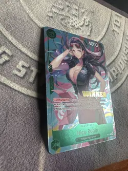 One Piece Card Game Nico Robin P-111 Heroines Event Winner Card Near Mint - Image 4