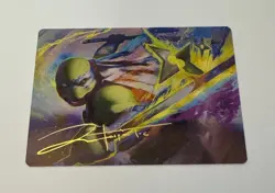 Magic MtG: Leonardo's Technique *Gold-Stamped Art Card* (TMNT), NM - Image 1