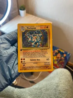 Machamp 8/102 Base Set 4th Print 1999-2000 Pokemon Card - Excellent! + Mystery! - Image 1