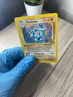 Machamp 8/102 Base Set 4th Print 1999-2000 Pokemon Card - Excellent! + Mystery! - Image 2