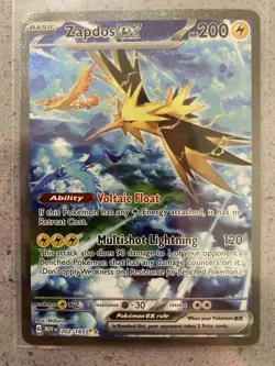 Pokemon Cards Zapdos ex 202/165 151 Special Illustration Rare NM SIR - Image 4