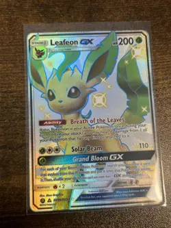 Pokemon Leafeon GX Hidden Fates Shiny Vault SV46/SV94 SM Shiny Holo Rare Card - Image 1