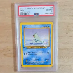 1ST EDITION SEEL 81/105 POKEMON CARD (NEO DESTINY SET) PSA 10 GEM MINT - Image 1