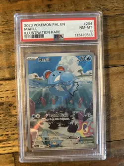 Pokemon TCG Marill Paldea Evolved Holo Card 204/193 Illustration Rare - Image 1