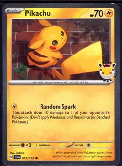 Pikachu (Pokemon Day 2026) Common Miscellaneous Cards & Products 051/162 NM - Image 1