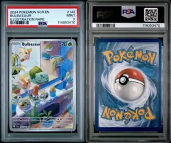 Bulbasaur Holo Illustration Rare Card 143/142 Sv07 Stellar Crown PSA 9 - Image 1