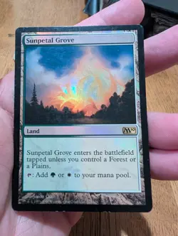 Magic: The Gathering Sunpetal Grove Foil Core Set 2010 Land Jason Chan 228 - Image 1
