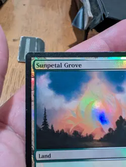 Magic: The Gathering Sunpetal Grove Foil Core Set 2010 Land Jason Chan 228 - Image 2