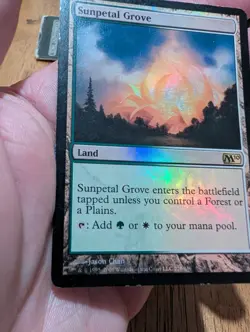 Magic: The Gathering Sunpetal Grove Foil Core Set 2010 Land Jason Chan 228 - Image 5