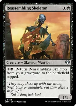 x4 Reassembling Skeleton U MTG Commander Masters M/NM, English - Image 1