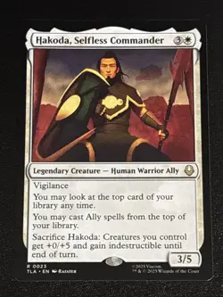 MTG Avatar: The Last Airbender Hakoda, Selfless Commander 0023 NM Rare - Image 1