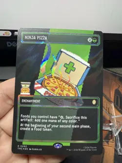 Ninja Pizza - Surge Foil - Borderless Teenage Mutant Ninja Turtles MTG Pixel Art - Image 2